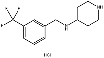 N-[3-(Trifluoromethyl)benzyl]piperidin-4-amine dihydrochloride Struktur