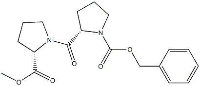 L-Proline, 1-[1-[(phenylmethoxy)carbonyl]-L-prolyl]-, methyl ester Struktur