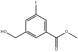 3-Hydroxymethyl-5-iodo-benzoic acid methyl ester Struktur