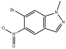 6-bromo-1-methyl-5-nitro-1H-indazole Struktur