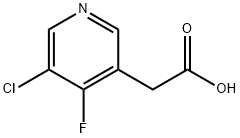 2-(5-chloro-4-fluoropyridin-3-yl)acetic acid Struktur