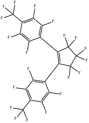 1,2-Bis[2,3,5,6-tetrafluoro-4-(trifluoromethyl)phenyl]-3,3,4,4,5,5-hexafluoro-1-cyclopentene Struktur