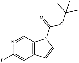 5-Fluoro-pyrrolo[2,3-c]pyridine-1-carboxylic acid tert-butyl ester Struktur