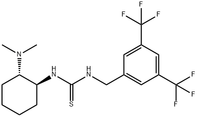 1-(3,5-bis(trifluoromethyl)benzyl)-3-((1R,2R)-2-(dimethylamino)cyclohexyl)thiourea Struktur