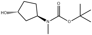 tert-butyl N-[(1R,3R)-3-hydroxycyclopentyl]-N-methylcarbamate 結(jié)構(gòu)式