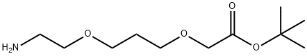 Acetic acid, 2-[3-(2-aminoethoxy)propoxy]-, 1,1-dimethylethyl ester Struktur