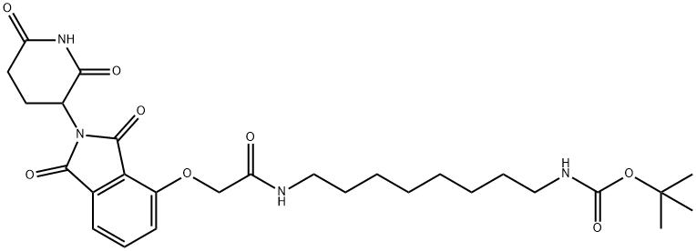 Carbamic acid, N-[8-[[2-[[2-(2,6-dioxo-3-piperidinyl)-2,3-dihydro-1,3-dioxo-1H-isoindol-4-yl]oxy]acetyl]amino]octyl]-, 1,1-dimethylethyl ester