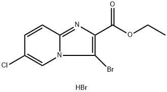 3-Bromo-6-chloro-imidazo[1,2-a]pyridine-2-carboxylic acid ethyl ester hydrobromide Struktur