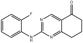 2-((2-FLUOROPHENYL)AMINO)-7,8-DIHYDROQUINAZOLIN-5(6H)-ONE Struktur