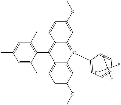 9-mesityl-3,6-dimethoxy-10-phenylacridin-10-ium tetrafluoroborate Struktur