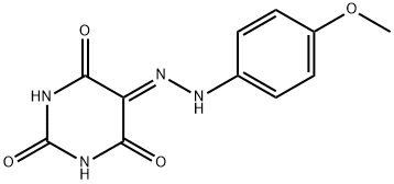 5-[(4-methoxyphenyl)hydrazinylidene]-1,3-diazinane-2,4,6-trione Struktur