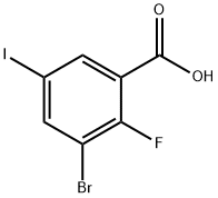 3-Bromo-2-fluoro-5-iodo-benzoic acid Struktur