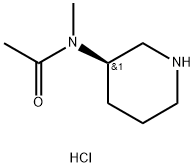 N-methyl-N-[(3R)-piperidin-3-yl]acetamide hydrochloride Struktur