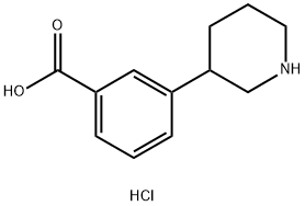 3-(piperidin-3-yl)benzoic acid hydrochloride Struktur