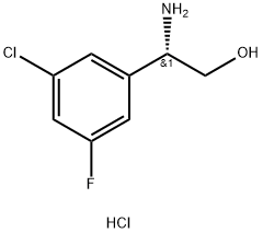 (2S)-2-AMINO-2-(5-CHLORO-3-FLUOROPHENYL)ETHAN-1-OL HYDROCHLORIDE Struktur