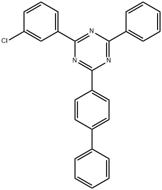 2-Biphenyl-4-yl-4-(3-chloro-phenyl)-6-phenyl-[1,3,5]triazine Struktur