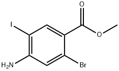 4-Amino-2-bromo-5-iodo-benzoic acid methyl ester Struktur