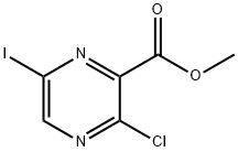 3-Chloro-6-iodo-pyrazine-2-carboxylic acid methyl ester Struktur