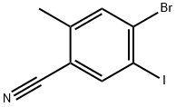 4-Bromo-5-iodo-2-methyl-benzonitrile Struktur