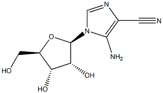 1H-Imidazole-4-carbonitrile,5-amino-1-b-D-ribofuranosyl- Struktur