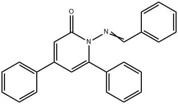 1-(BENZYLIDENEAMINO)-4,6-DIPHENYLPYRIDIN-2(1H)-ONE Struktur