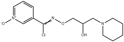 3-Pyridinecarboximidoyl chloride, N-[2-hydroxy-3-(1-piperidinyl)propoxy]-, 1-oxide Struktur