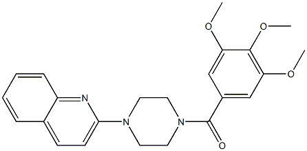 (4-quinolin-2-ylpiperazin-1-yl)-(3,4,5-trimethoxyphenyl)methanone Struktur