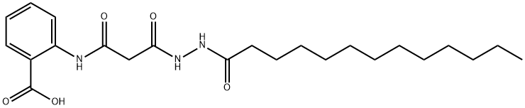 2-(3-oxo-3-(2-tridecanoylhydrazinyl)propanamido)benzoic acid Structure