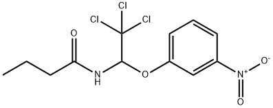 N-[2,2,2-trichloro-1-(3-nitrophenoxy)ethyl]butanamide Struktur