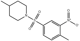 Piperidine, 4-methyl-1-[(4-methyl-3-nitrophenyl)sulfonyl]- Struktur