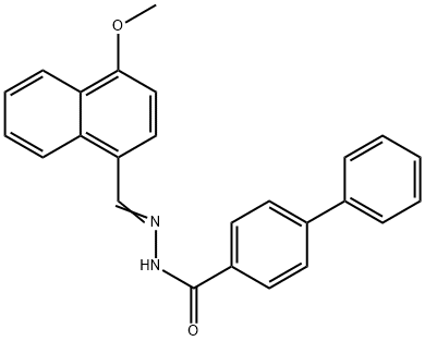 N'-[(4-methoxy-1-naphthyl)methylene]-4-biphenylcarbohydrazide Struktur