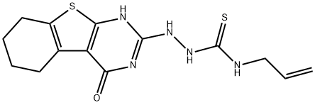 N-allyl-2-(4-oxo-3,4,5,6,7,8-hexahydrobenzo[4,5]thieno[2,3-d]pyrimidin-2-yl)hydrazine-1-carbothioamide Struktur