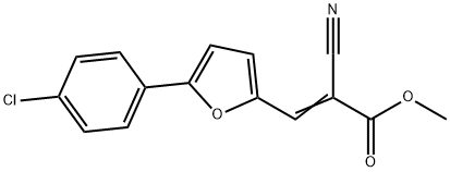 3-[5-(4-Chloro-phenyl)-furan-2-yl]-2-cyano-acrylic acid methyl ester Struktur