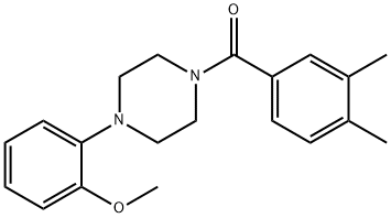 (3,4-dimethylphenyl)-[4-(2-methoxyphenyl)piperazin-1-yl]methanone Struktur