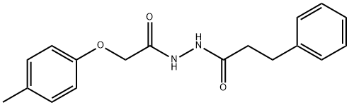 N'-[(4-methylphenoxy)acetyl]-3-phenylpropanohydrazide Struktur