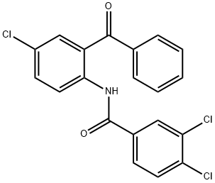 3,4-dichloro-N-[4-chloro-2-(phenylcarbonyl)phenyl]benzamide Struktur