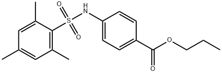 propyl 4-[(2,4,6-trimethylphenyl)sulfonylamino]benzoate Struktur