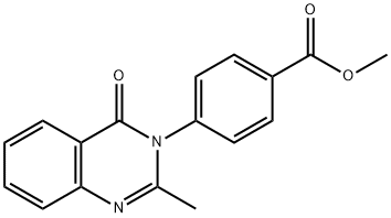 methyl 4-(2-methyl-4-oxo-3(4H)-quinazolinyl)benzoate Struktur