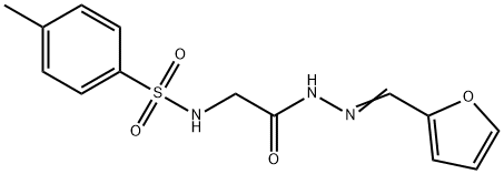 (E)-N-(2-(2-(furan-2-ylmethylene)hydrazinyl)-2-oxoethyl)-4-methylbenzenesulfonamide Struktur