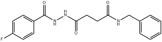 N-benzyl-4-[2-(4-fluorobenzoyl)hydrazinyl]-4-oxobutanamide Struktur