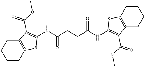 dimethyl 2,2'-[(1,4-dioxo-1,4-butanediyl)di(imino)]bis(4,5,6,7-tetrahydro-1-benzothiophene-3-carboxylate) Struktur