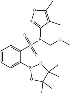 N-(4,5-dimethylisoxazol-3-yl)-N-(methoxymethyl)-2-(4,4,5,5-tetramethyl-1,3,2-dioxaborolan-2-yl)benzenesulfonamide Struktur