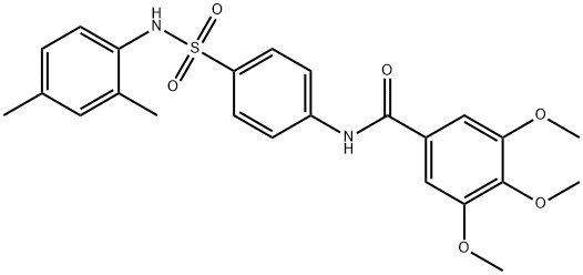 N-(4-{[(2,4-dimethylphenyl)amino]sulfonyl}phenyl)-3,4,5-trimethoxybenzamide Struktur