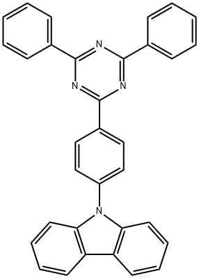 9-(4-(4,6-Diphenyl-1,3,5-triazin-2-yl)phenyl)-9H -carbazole Struktur