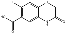 7-fluoro-3-oxo-3,4-dihydro-2H-benzo[b][1,4]oxazine-6-carboxylic acid Struktur