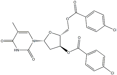 Thymidine, 3',5'-bis(4-chlorobenzoate) Struktur