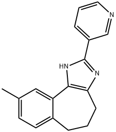 Benzo[3,4]cyclohept[1,2-d]imidazole, 1,4,5,6-tetrahydro-9-methyl-2-(3-pyridinyl)- Struktur