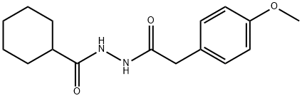 N'-[2-(4-methoxyphenyl)acetyl]cyclohexanecarbohydrazide Struktur