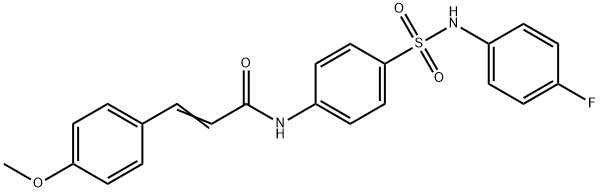 N-(4-{[(4-fluorophenyl)amino]sulfonyl}phenyl)-3-(4-methoxyphenyl)acrylamide Struktur