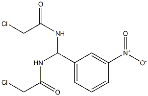 Acetamide, N,N'-[(3-nitrophenyl)methylene]bis[2-chloro- Struktur